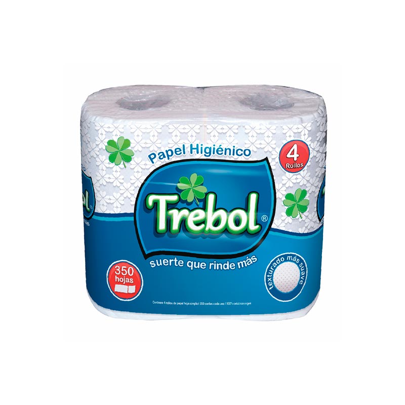 Papel Higiénico 50 mts H/S marca Trebol extra blanco x 48 rollos