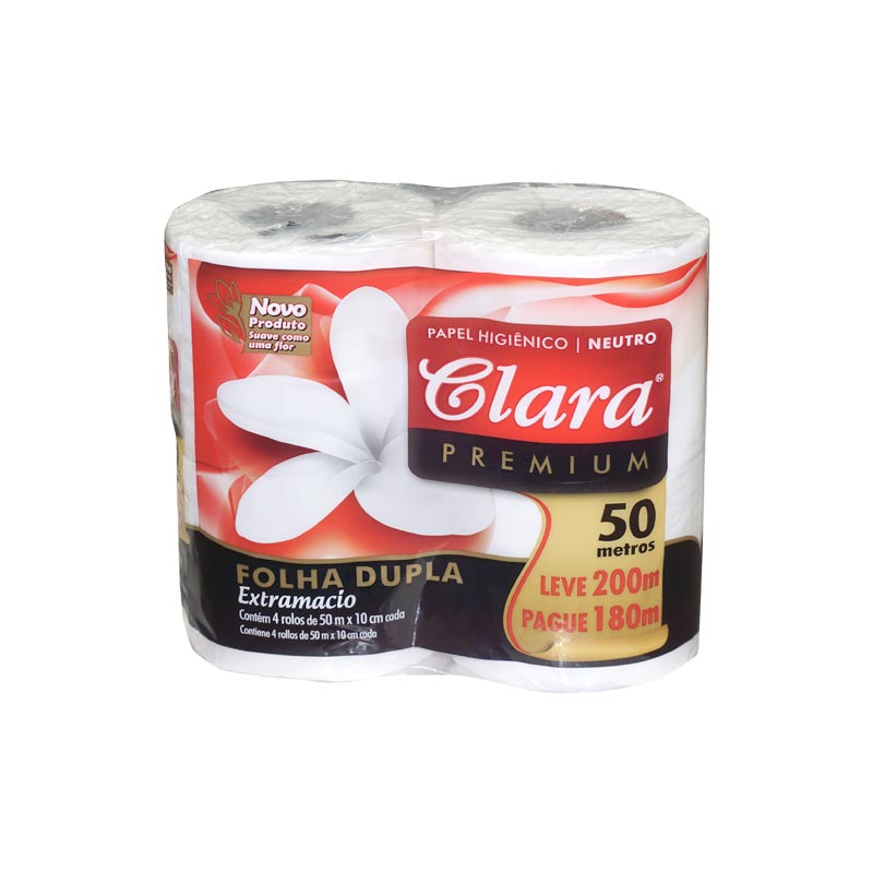 Papel Higienico 50 mts D/H marca Clara extra suave x 48 unidades