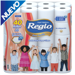 Higiénico Regio Gran Familia 22m x 40 rollos DH